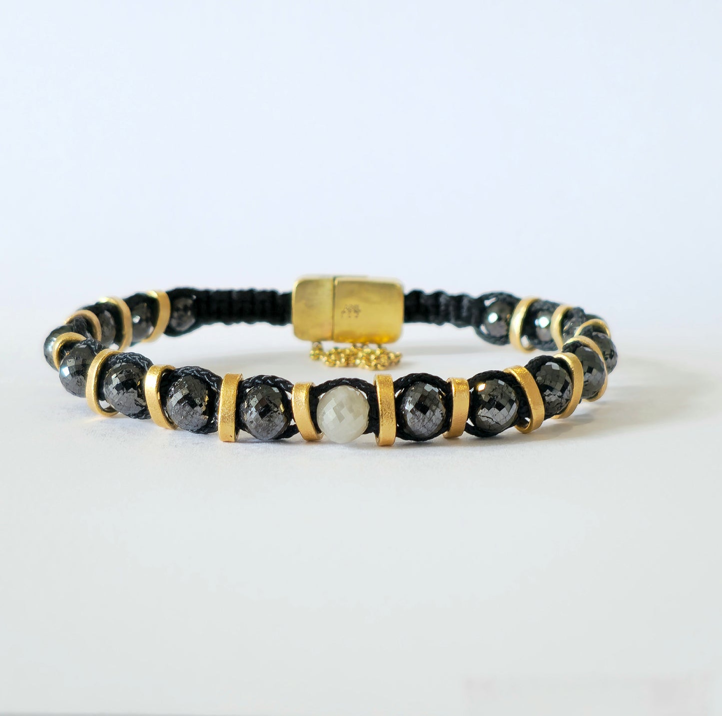 Macrame Diamant armbånd 18K