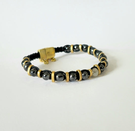 Macrame Diamant armbånd 18K