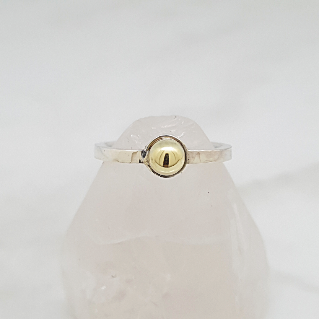 Guldkugle Ring - 925s