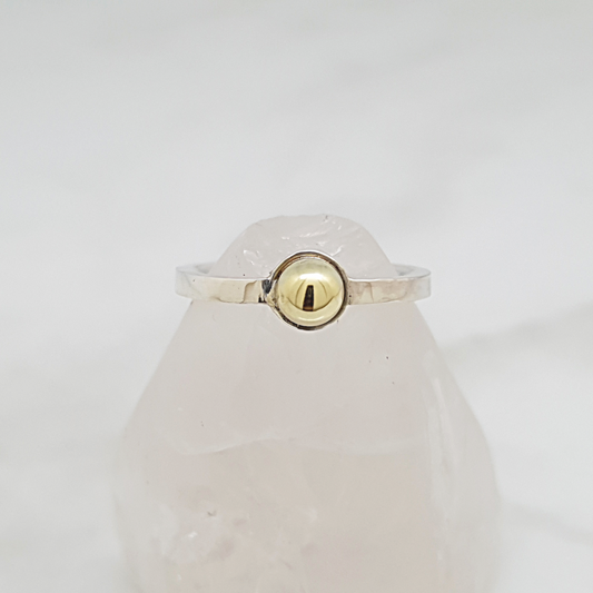 Guldkugle Ring - 925s
