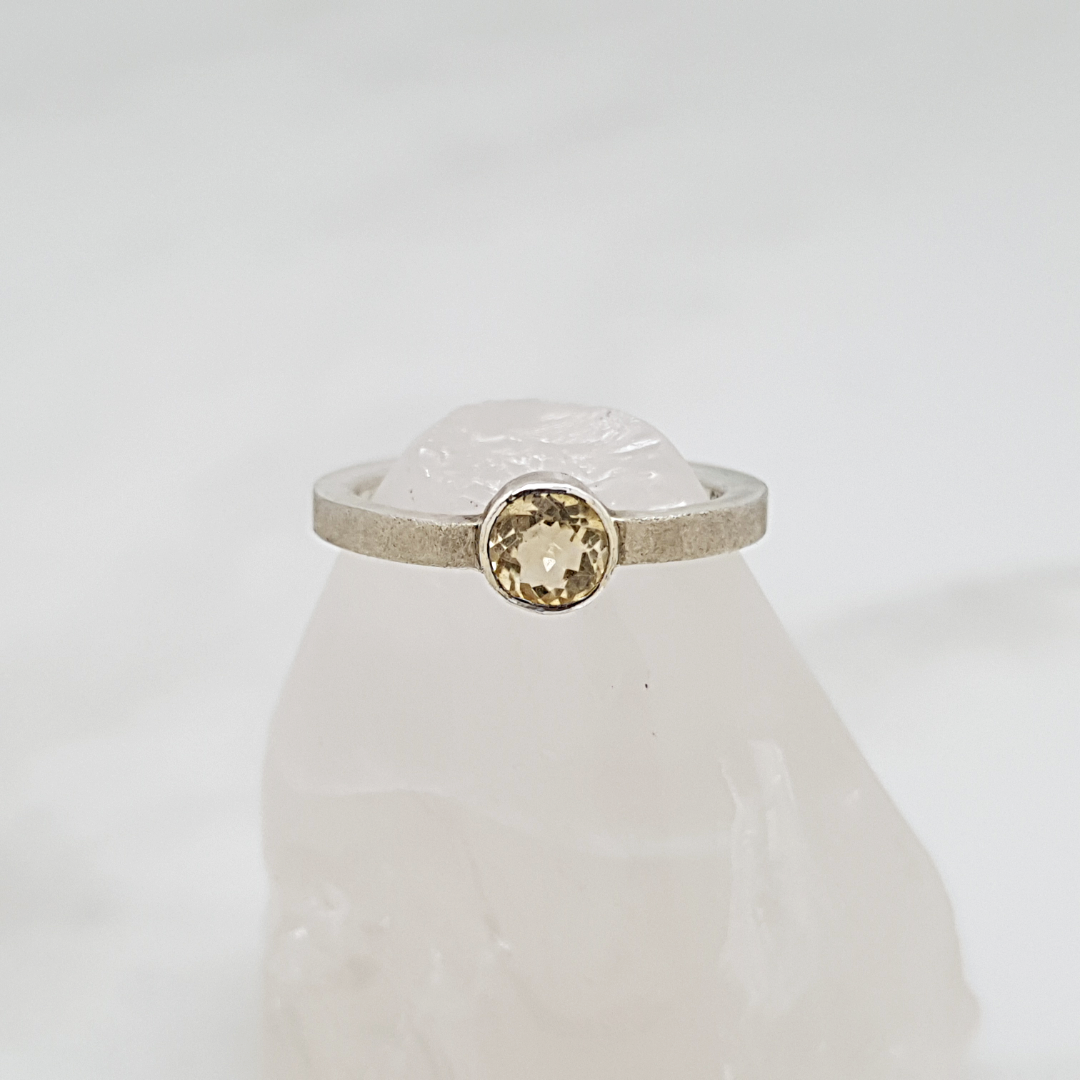 Lys Citrin Ring 925s