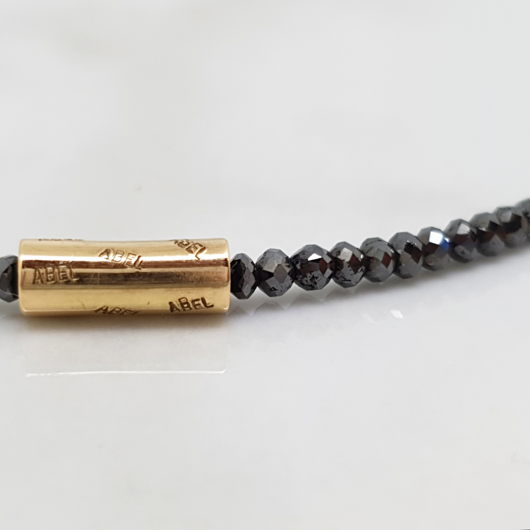 Sort Diamant halskæde - 14kt