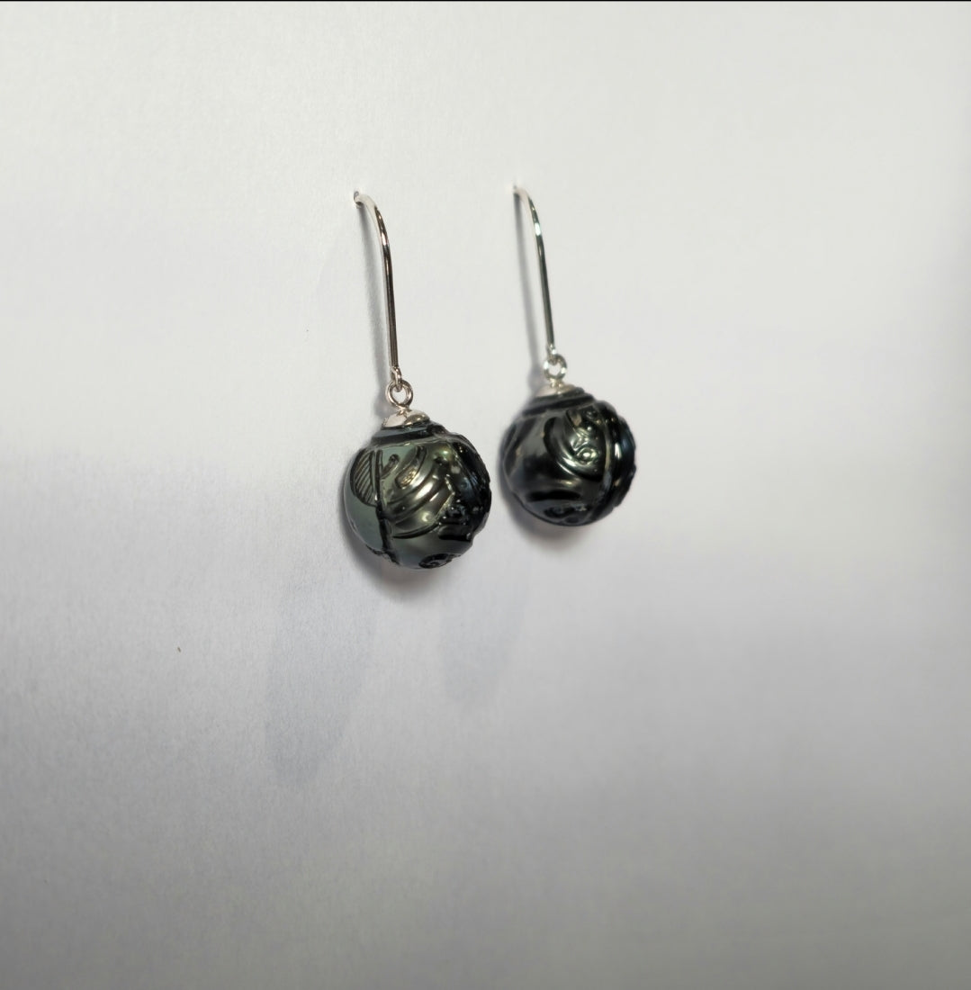 Håndgraverede Tahiti Saltvandsperler 14k