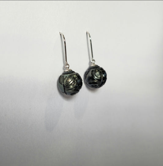 Håndgraverede Tahiti Saltvandsperler 14k