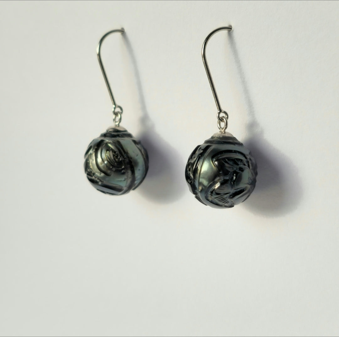 Håndgraverede Tahiti Saltvandsperler 14k