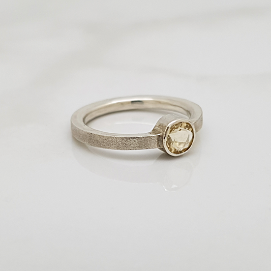 Lys Citrin Ring 925s