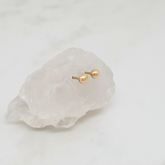 Perle ørestikkere 14kt