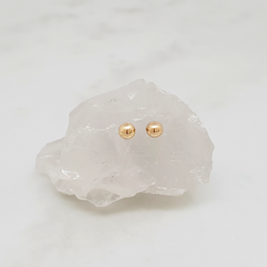 Perle ørestikkere 14kt